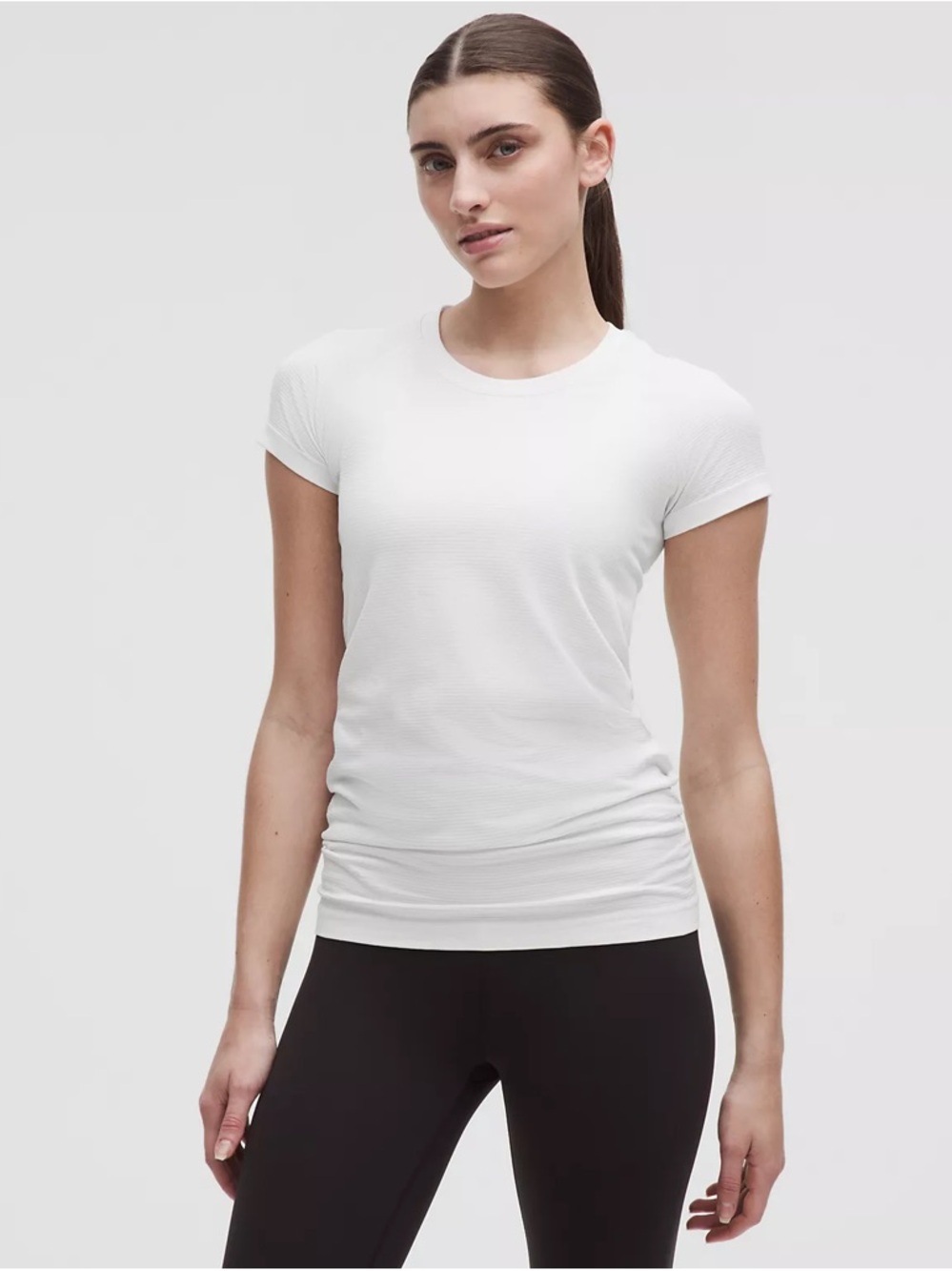 lululemon athletica White Short Sleeve Crew Neck Top